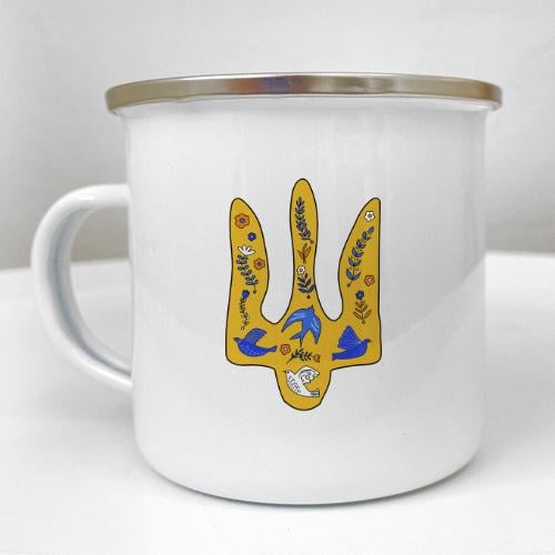 Кружка металлическая Camper "Ми вільні! Ми сильні! Ми єдині!" 250 мл (KRM_23S103)