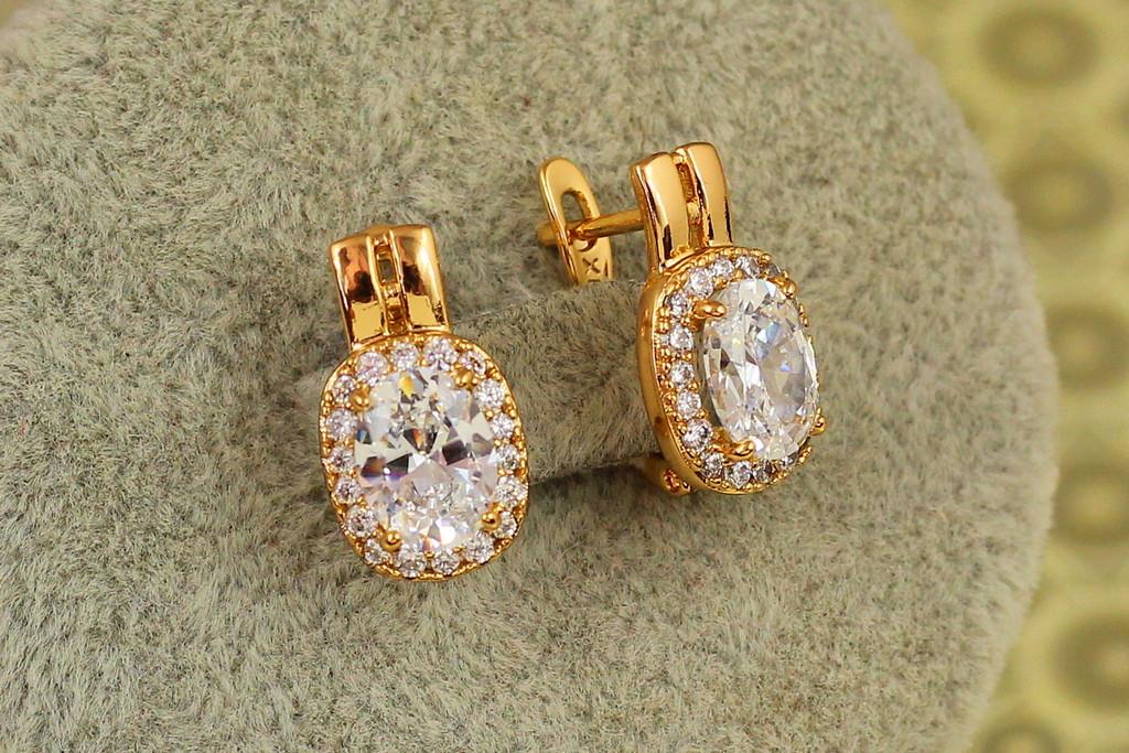 Серьги Xuping Jewelry малинка с ножками 1,6 см Золотистый (2579727474)