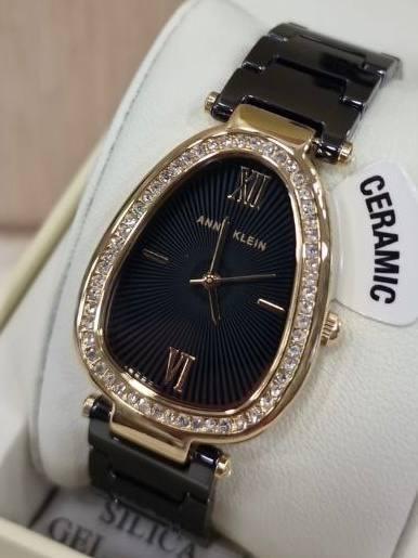 Наручные часы женские Anne Klein AK/5012GPBK с черным циферблатом и стальным браслетом