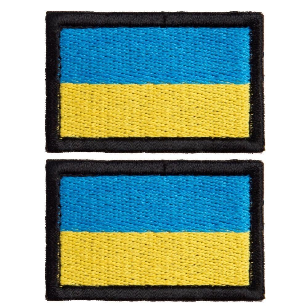 Набор шевронов с липучкой Флаг Украины 3,5х5,3 см 2 шт. (23905)