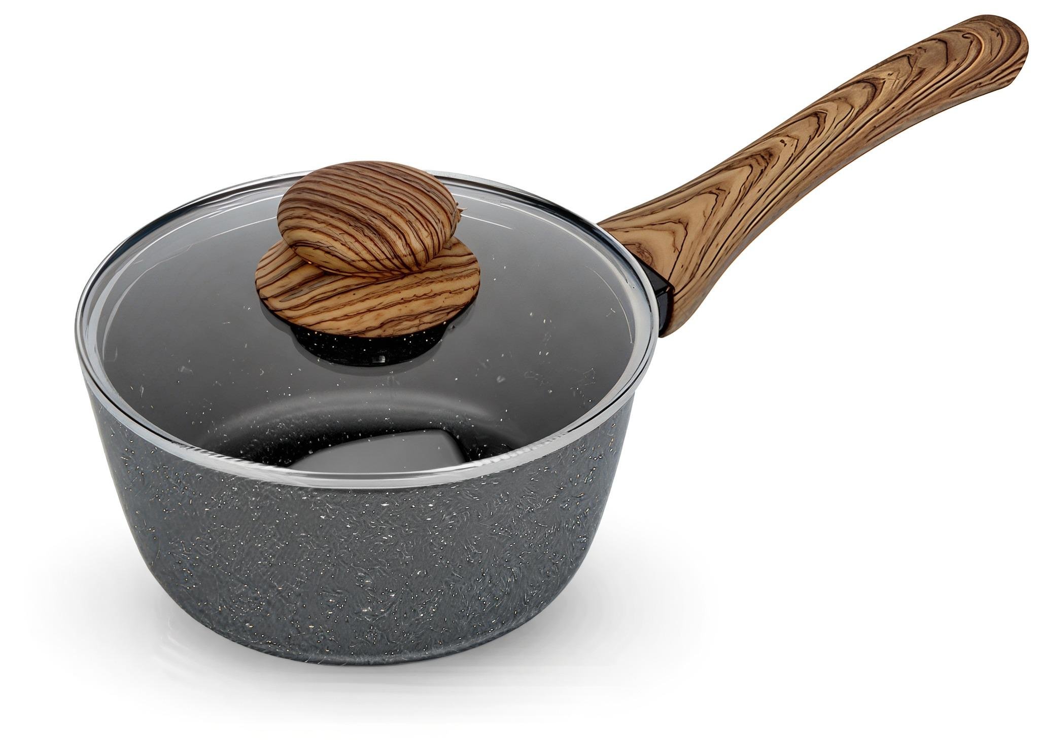 Сотейник-ківш із антипригарним покриттям Rainberg RB-771 з нержавіючої сталі 1,5 л Чорний (414144)