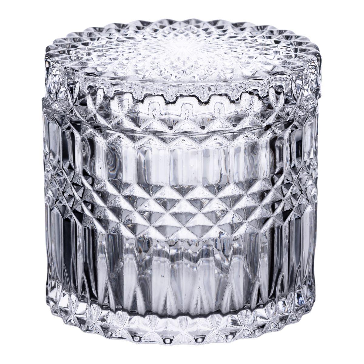 Конфетница с крышкой я круглая стеклянная (HP-4-100)