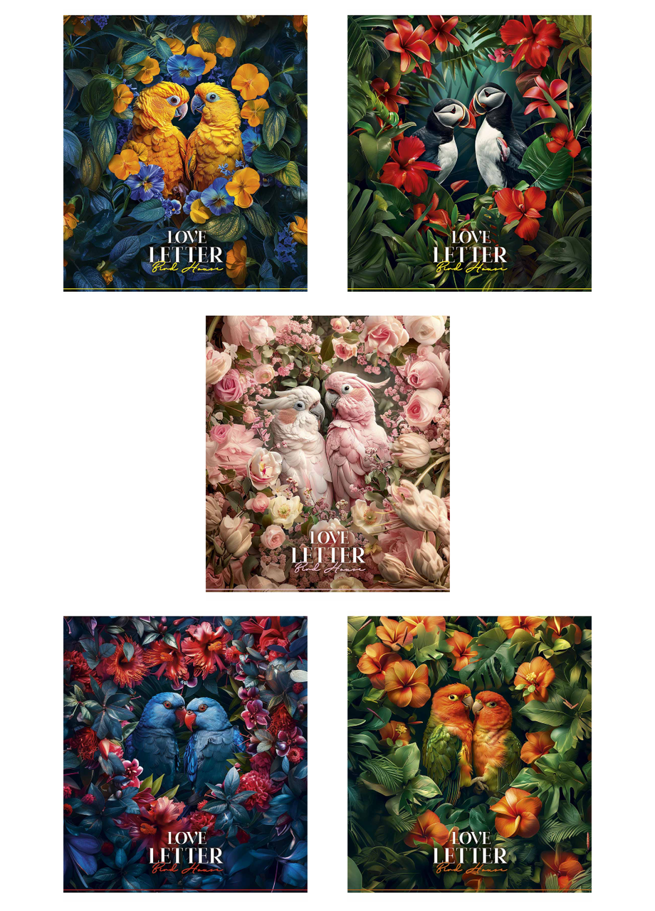 Зошити загальні Школярик Bird house Star у клітинку 60 арк. 5 шт. (3478 4823088231960)