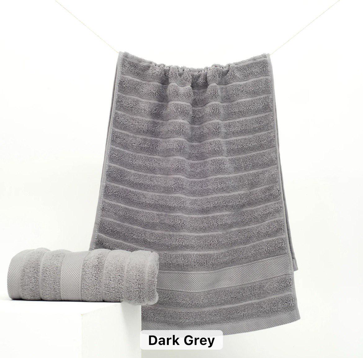 Набор полотенец Soft Strip 3в1 140х70 см/74х34 см/74х34 см Серый (NR3in1GrayStrip) - фото 4 Набор полотенец Soft Strip 3в1 140х70 см/74х34 см/74х34 см Серый (NR3in1GrayStrip) - фото 4