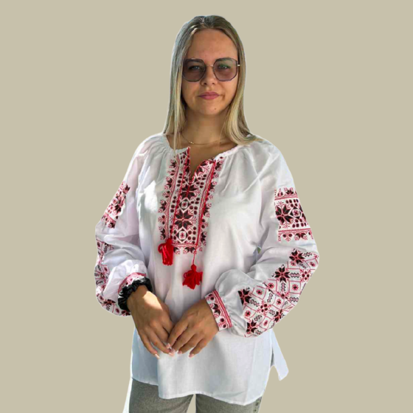 Вишиванка жіноча Ательє Авторська вишиванка р. 66 Білий (565633931)