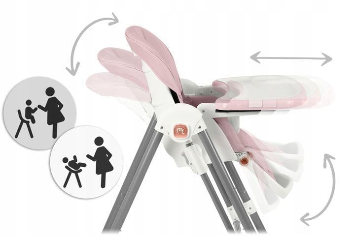 Стульчик для кормления-качеля Nukido Elite 3в1 Pink (700802) - фото 2 Стульчик для кормления-качеля Nukido Elite 3в1 Pink (700802) - фото 2