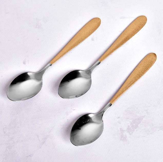 Ложка чайная Stenson Golden mat 3 шт. (AN013193)