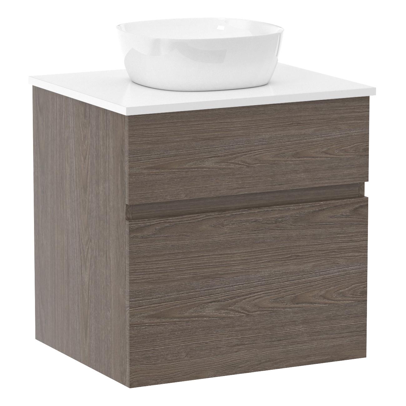 Тумба с умывальником подвесная Imprese BLATNA f32008Dr 60x60x50 см Коричневый (161408)