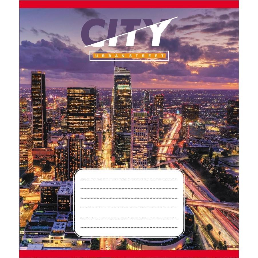 Шкільний зошит Міста 018-590539K-3 в клітинку 18 аркушів (RLT55244)