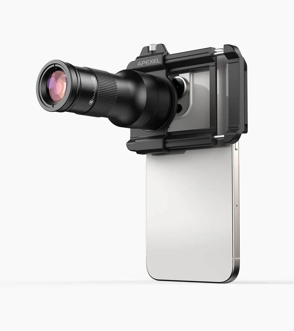 Телескоп для телефона Apexel APL-TM6 6X + макро 150 мм объектив 2в1 TeleMacro (2592787397)