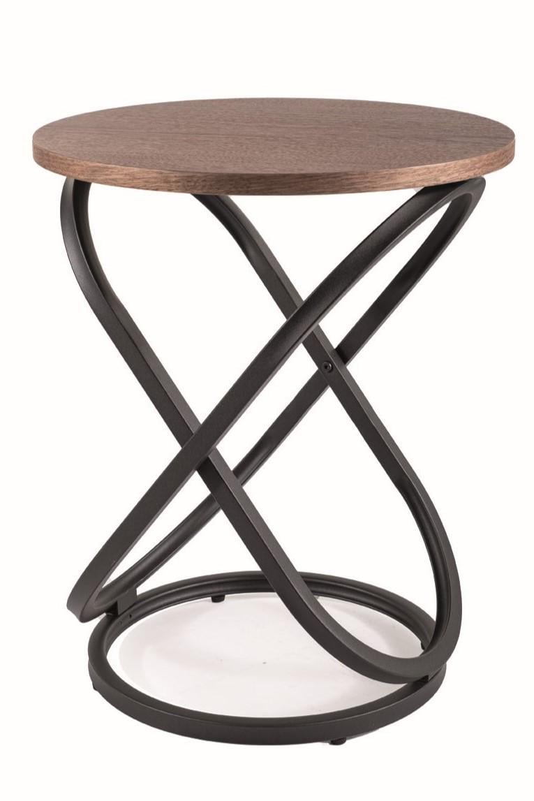 Журнальный столик Signal EOS E 45 см Орех/Черный EOSEORC) - фото 4