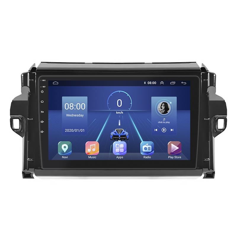 Штатная магнитола Lesko для Toyota Fortuner II Рестайлинг 2020-н.в. экран 9" 2/32Gb 4G Wi-Fi GPS Top