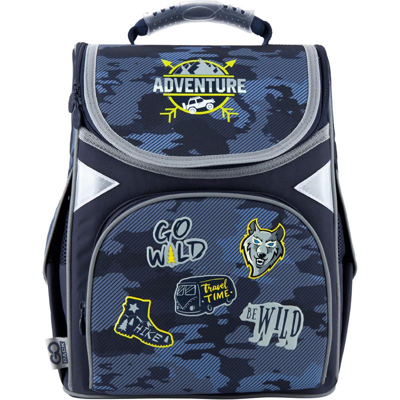 Рюкзак школьный каркасный GoPack Education 34x26x13 см 11 л Adventure (GO20-5001S-16)