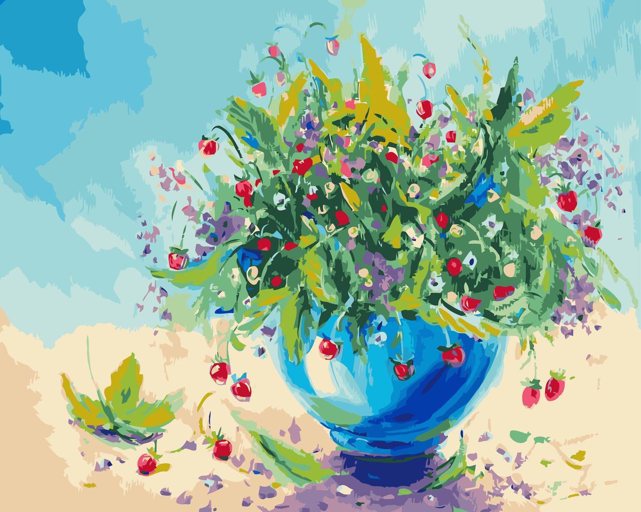 Картина по номерам Идейка Земляничный букет 40x50 см (skl-КНО2935)