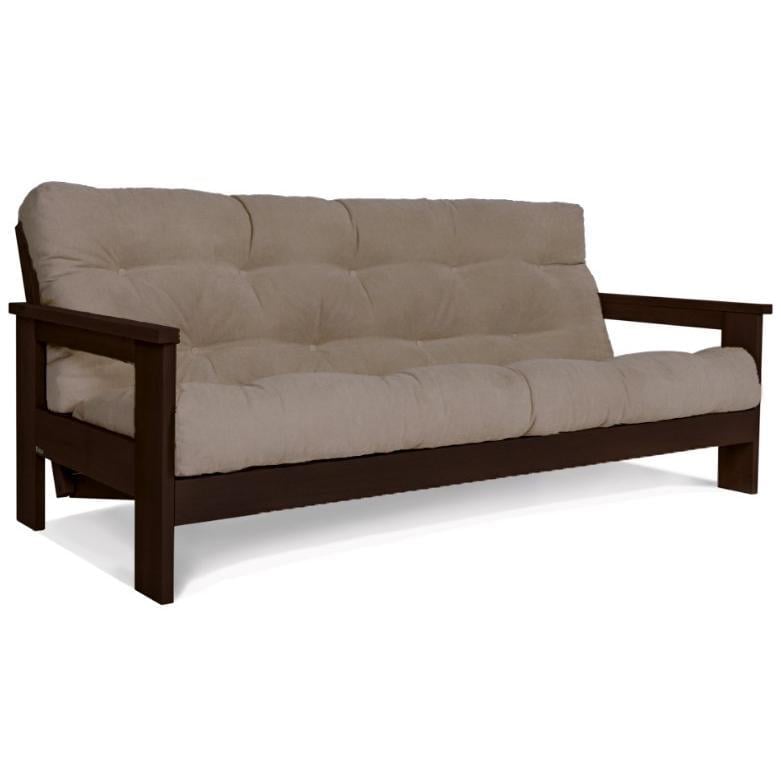 Диван-футон раскладной Woodman Mexico из массива дерева Шоколадный/Бежевый