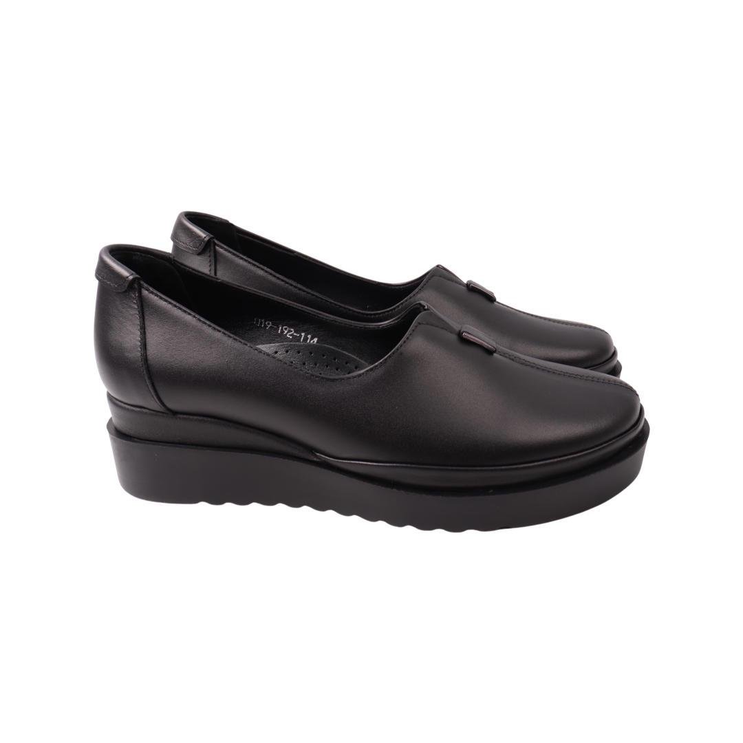 Туфли женские Euromoda из кожи р. 40 Черный (488-21/22DTC)