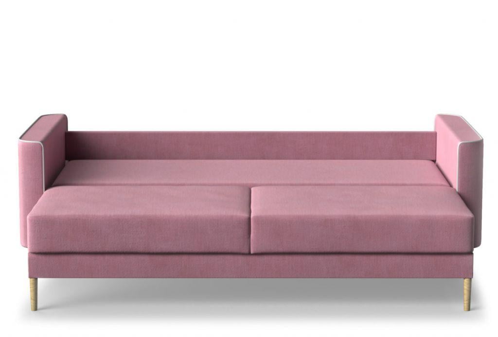 Диван розкладний Шик Галичина Купер ортопедичний Натуральне дерево/ Рожевий - фото 3