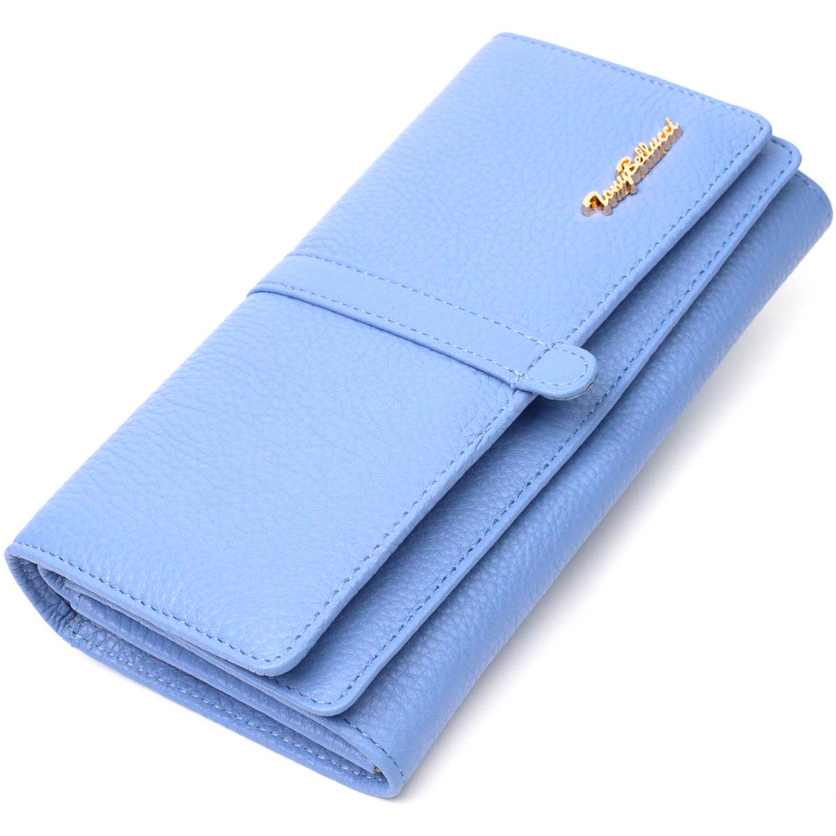 Кошелек женский Tony Bellucci Wallet 21962 из натуральной кожи Сине-фиолетовый (56163)