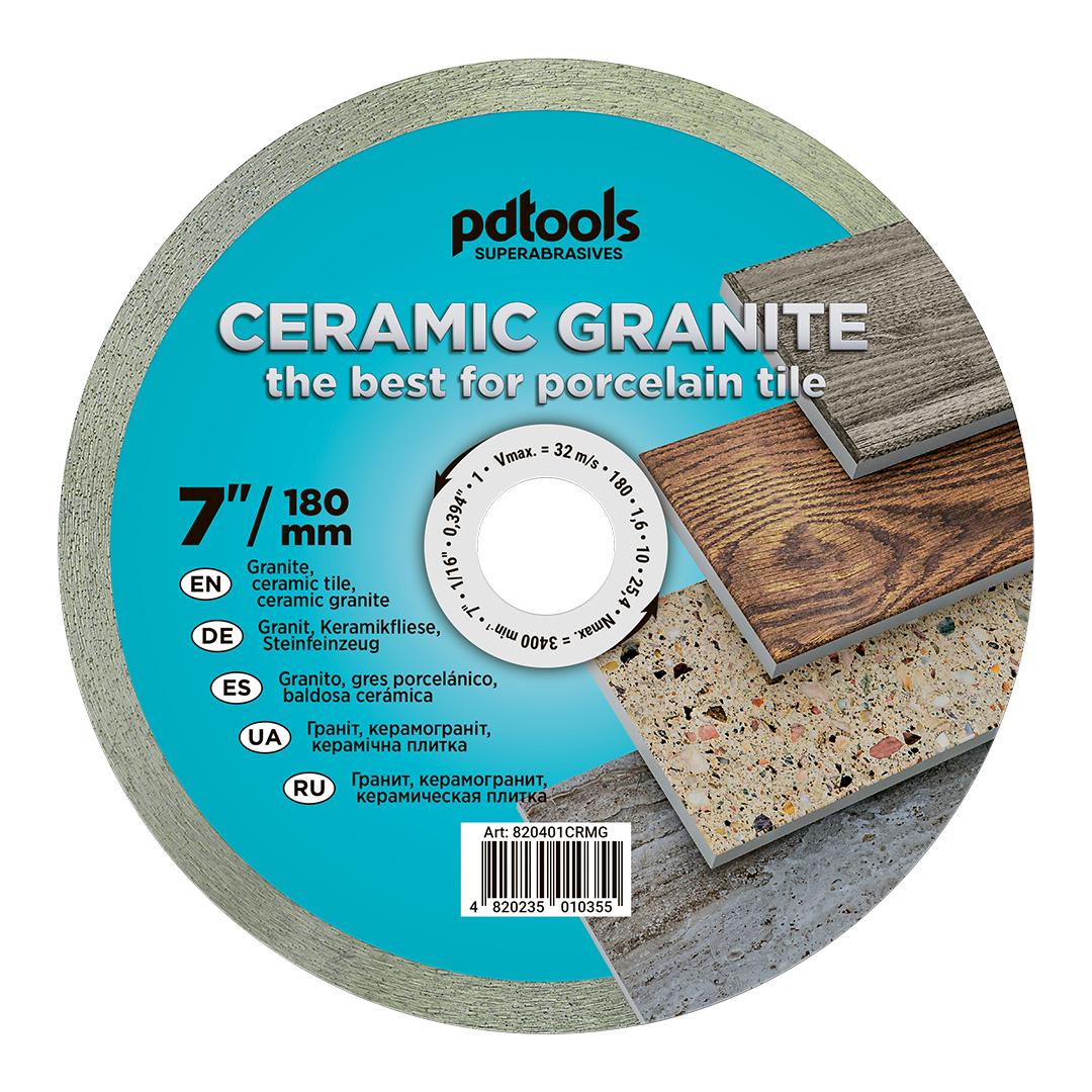 Круг алмазный отрезной PDTools СERAMIC GRANITE 1A1R 180 для стационарного оборудования (37772316)