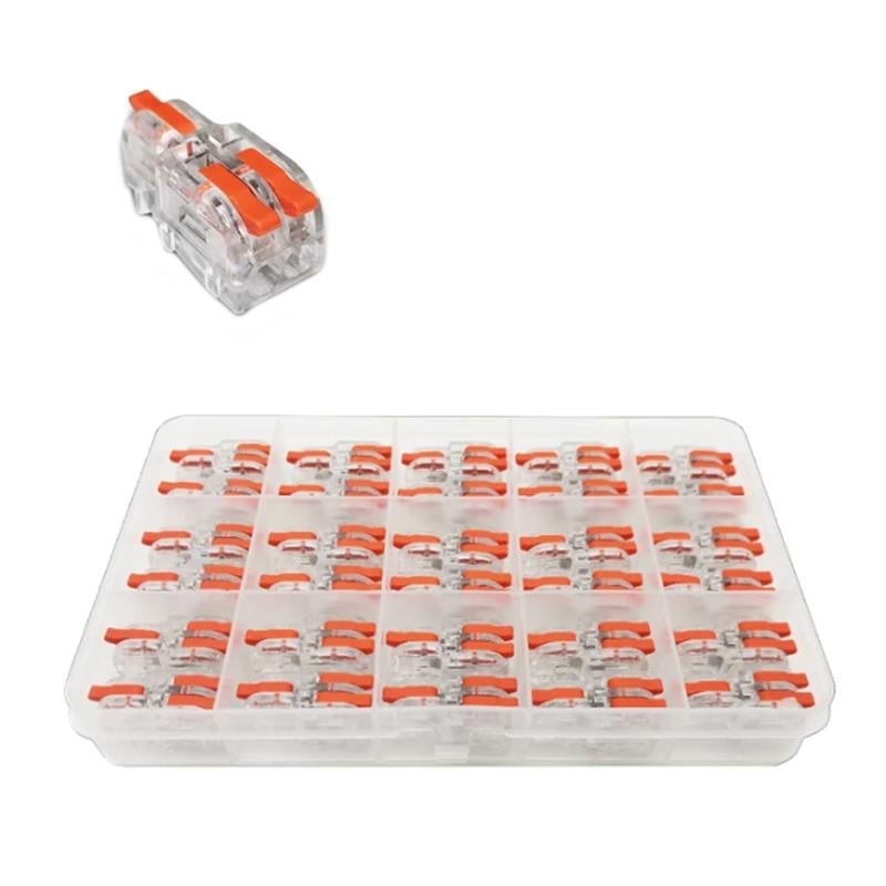 Набор клемм Tactix 0,08-4 мм2 32А 1-2 проходная наборная 29,7х12,8х13 мм 30 шт. Оранжевый (DF-12TO-30box)