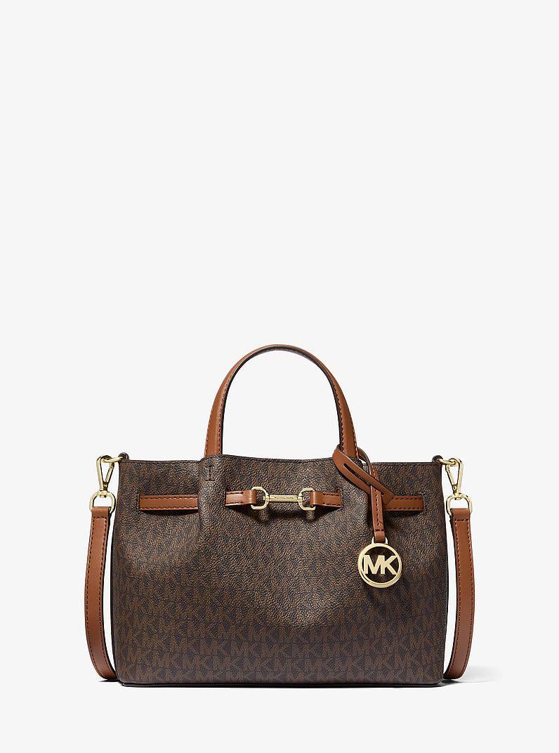 Сумка женская Michael Kors Carson Small Signature Logo Satchel Коричневый (38259522)