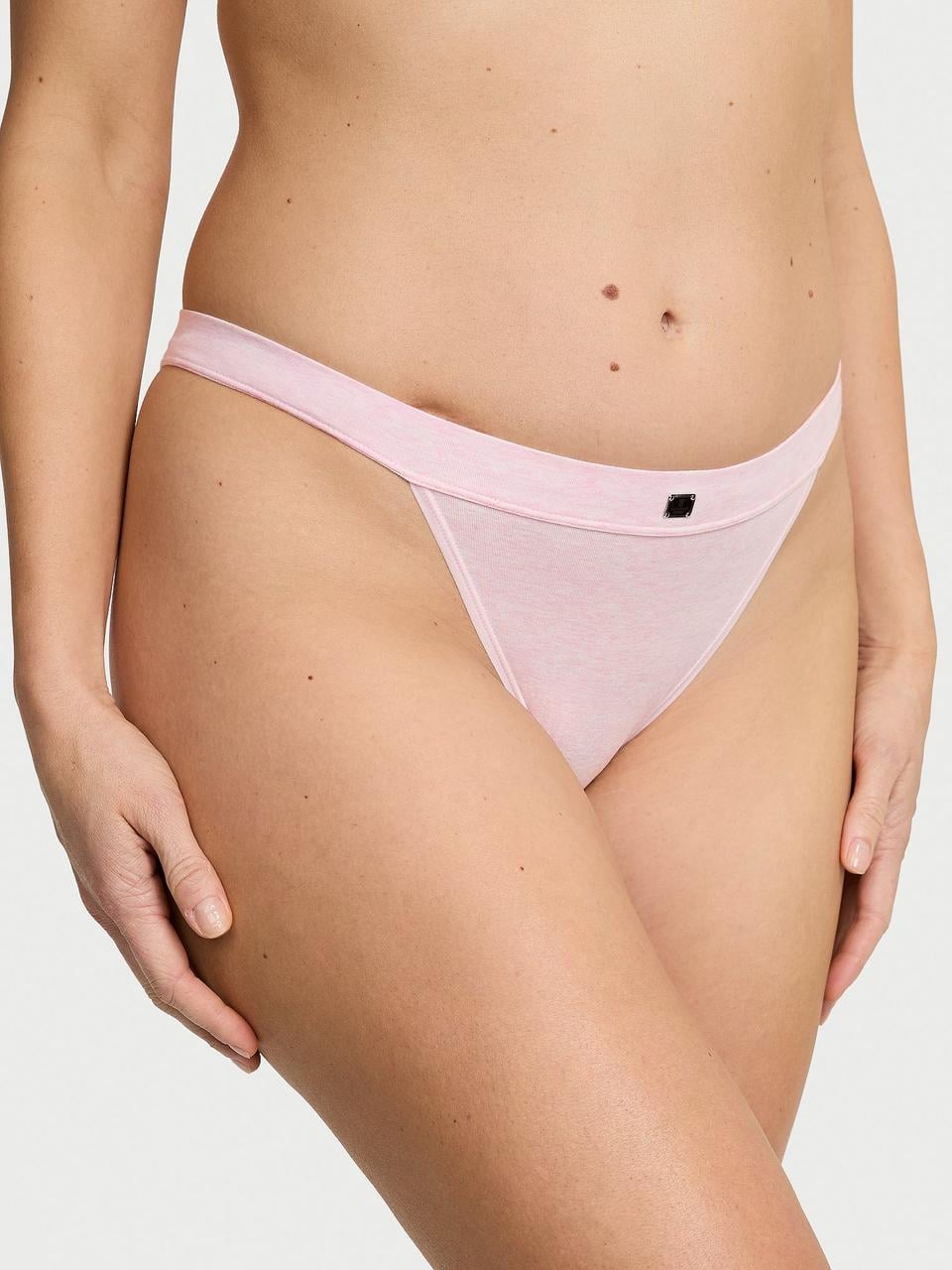 Трусики жіночі Victoria's Secret Cotton Logo Tanga XL Рожевий (329425442830)