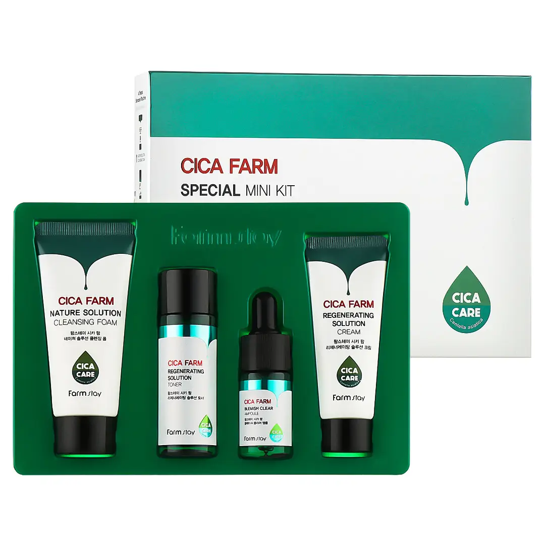 Восстанавливающий мини-набор Cica Farm Special Mini Kit FarmStay с центеллой азиатской (8809635231177)