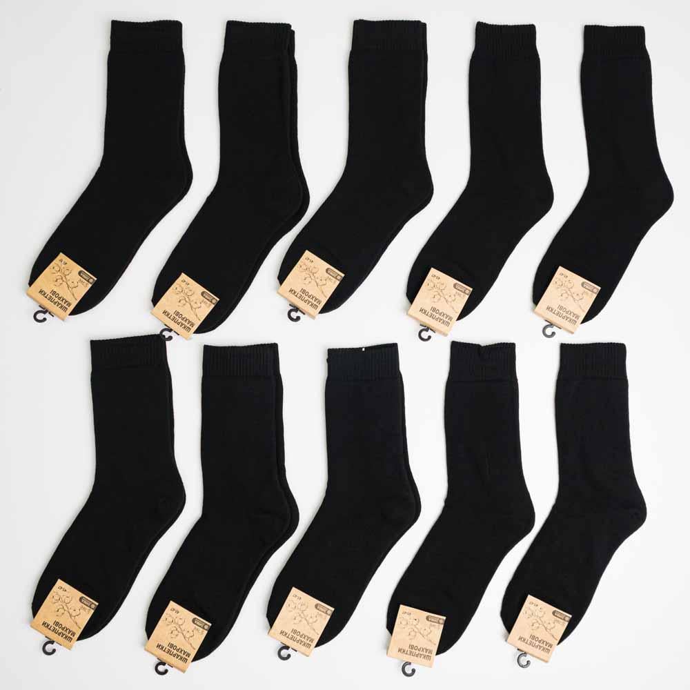 Набор носков мужских однотонных махровых Youstar 846 средние 10 пар р. 41-47 Черный (gm-socks-nmmm-846)