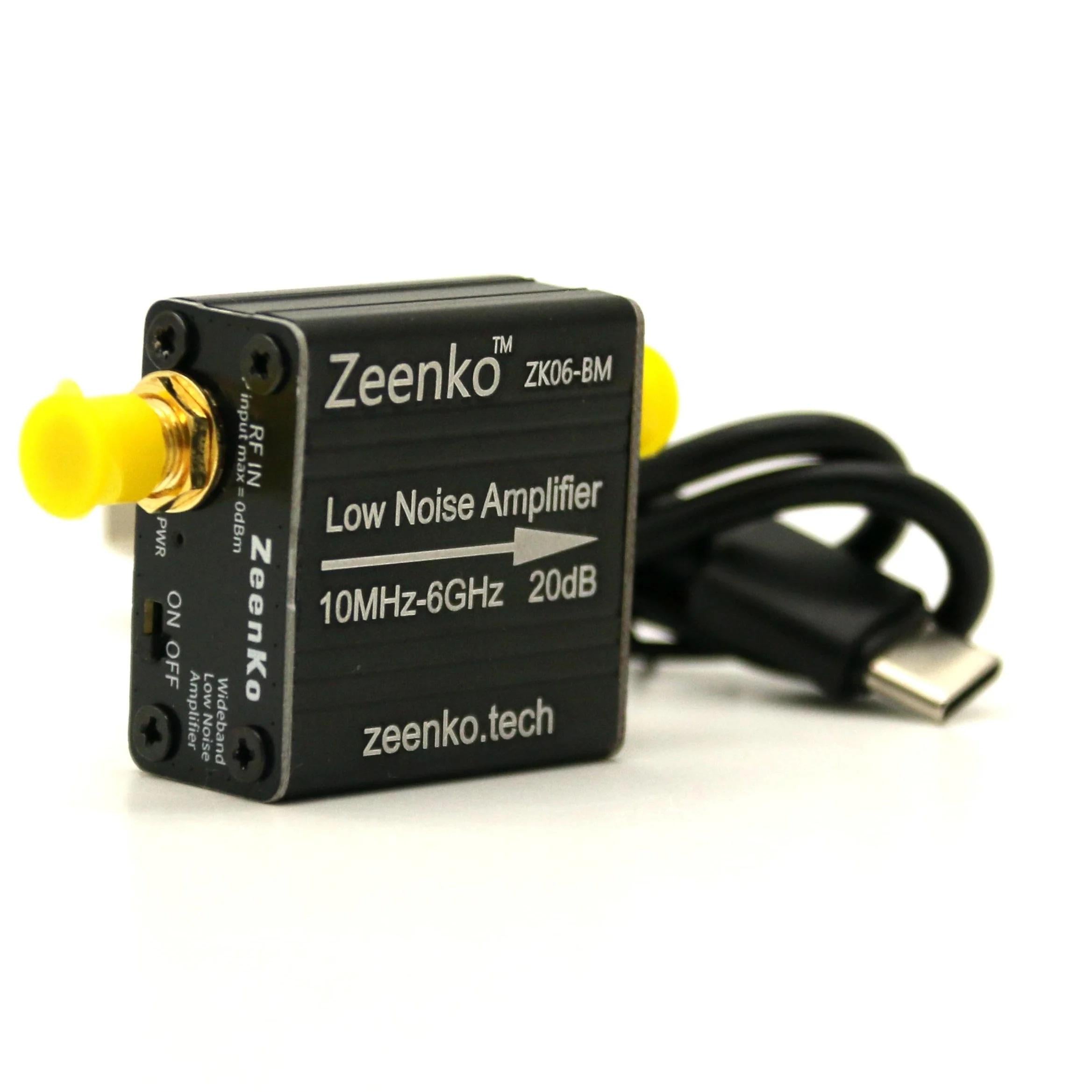Усилитель сигнала широкополосный Zeenko ZK06-BM 10MHz–6GHz 20dB LNA от батареи (00-00028474)