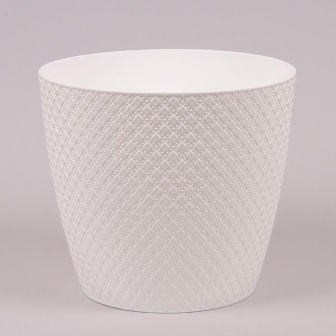 Горшок пластиковый Flora Orient 13 см Белый (90565)