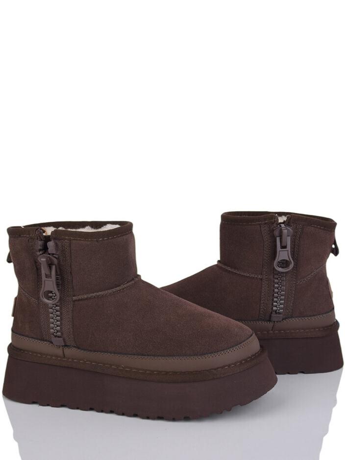 Угги замшевые на овчине ITTS FN248-24 р. 37 Темно-коричневый