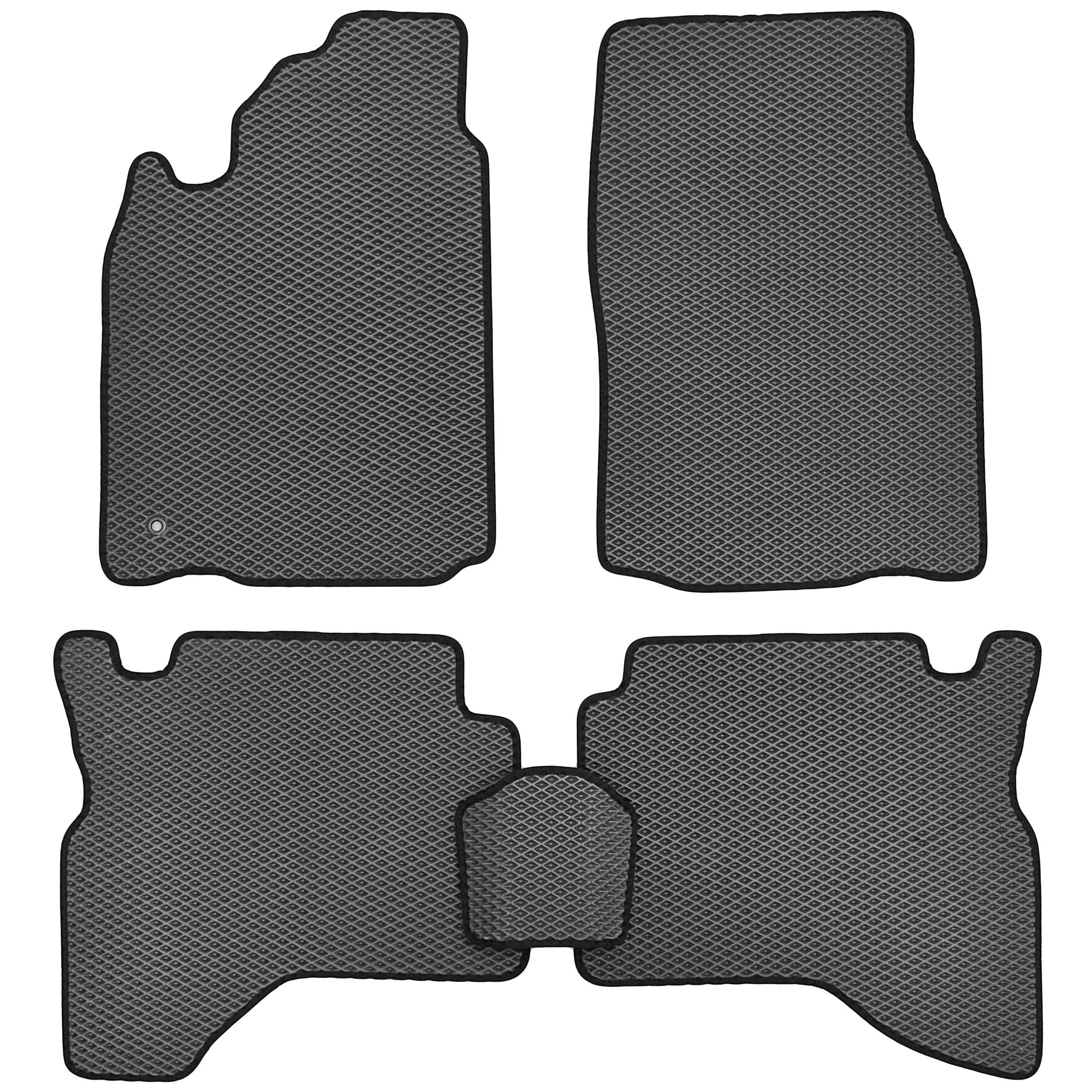 Коврики в салон Kinetic для Mitsubishi Pajero Sport '98-08 EVA-полимерные Серый/Черный