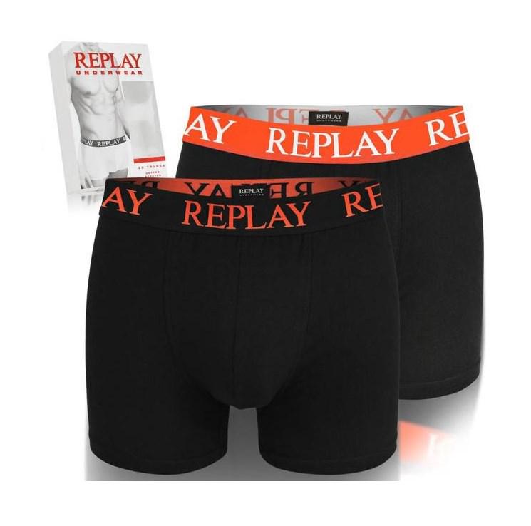 Труси боксери чоловічі анатомічні Replay 2 шт. M Чорний/Помаранчовий (8652132) - фото 2 Труси боксери чоловічі анатомічні Replay 2 шт. M Чорний/Помаранчовий (8652132) - фото 2