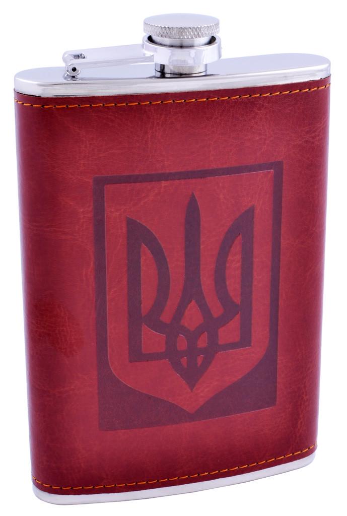 Фляга Ukraine Brown Symbol 265 мл нержавеющая сталь Коричневый