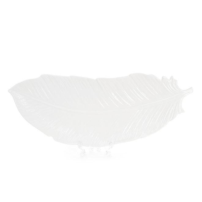 Комплект фарфорових сервірувальних блюд Flora Перо 2 шт. 40 см (32567) - фото 2 Комплект фарфорових сервірувальних блюд Flora Перо 2 шт. 40 см (32567) - фото 2