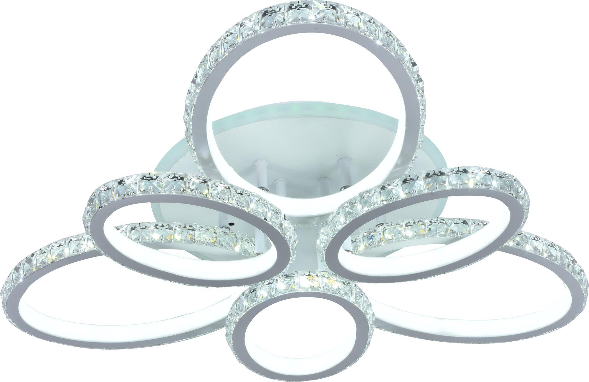 Люстра светодиодная Sirius DK5860A/3+3 WH RGB 258 W 8 W акриловая (000035202)