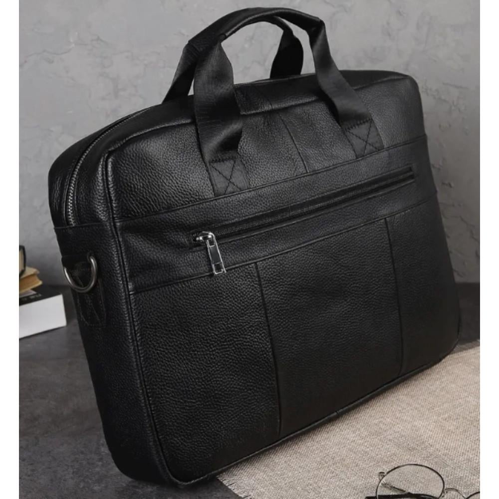 Портфель чоловічий Lorian з натуральної шкіри з відділенням для ноутбука Чорний (LR 252019-black) - фото 9 Портфель чоловічий Lorian з натуральної шкіри з відділенням для ноутбука Чорний (LR 252019-black) - фото 9