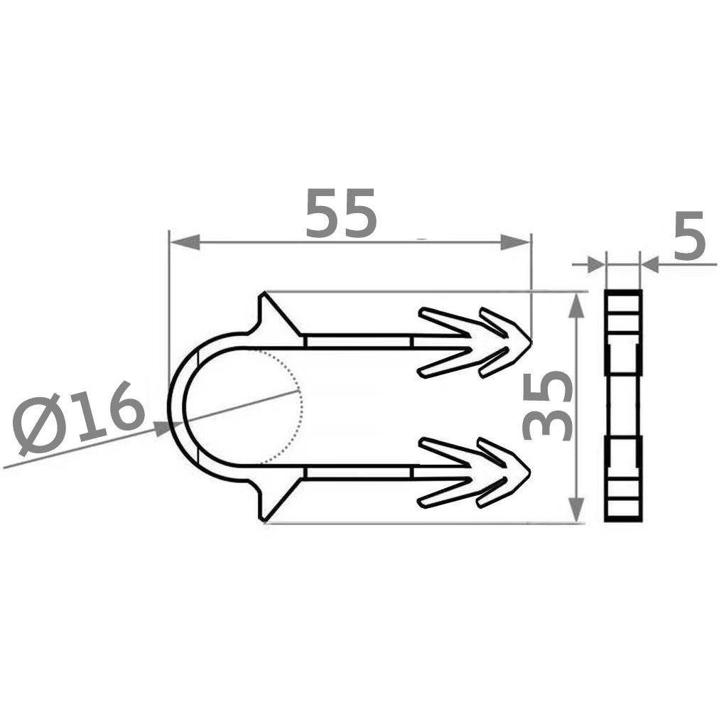 Гарпун-скоба для кріплення труби теплої підлоги Ø 16х55 мм 100 шт. Білий (30364571) - фото 2 Гарпун-скоба для кріплення труби теплої підлоги Ø 16х55 мм 100 шт. Білий (30364571) - фото 2