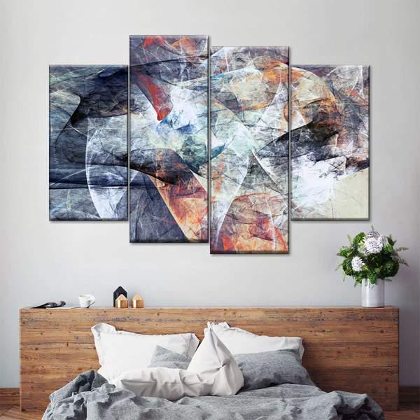 Модульная картина KIL Art Цветная бесконечность из четырех частей 89x56 см (M4_M_185)
