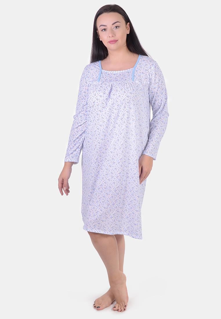 Женская ночная рубашка N.EL 740-11 р. 50 Голубой - фото 1 Женская ночная рубашка N.EL 740-11 р. 50 Голубой - фото 1