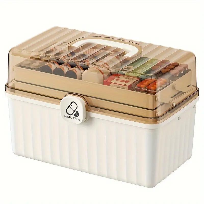 Аптечка органайзер Medic3 трехуровневый большой Бежевый (2368874648)