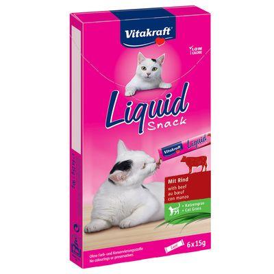 Лакомство для кошек Vitakraft Cat Liquid Snack с говядиной 6 стиков х 15 г (22394014)