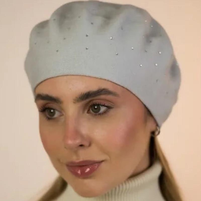 Берет двойной Lirus Блис из вискозы универсальный Серо-голубой (288300)