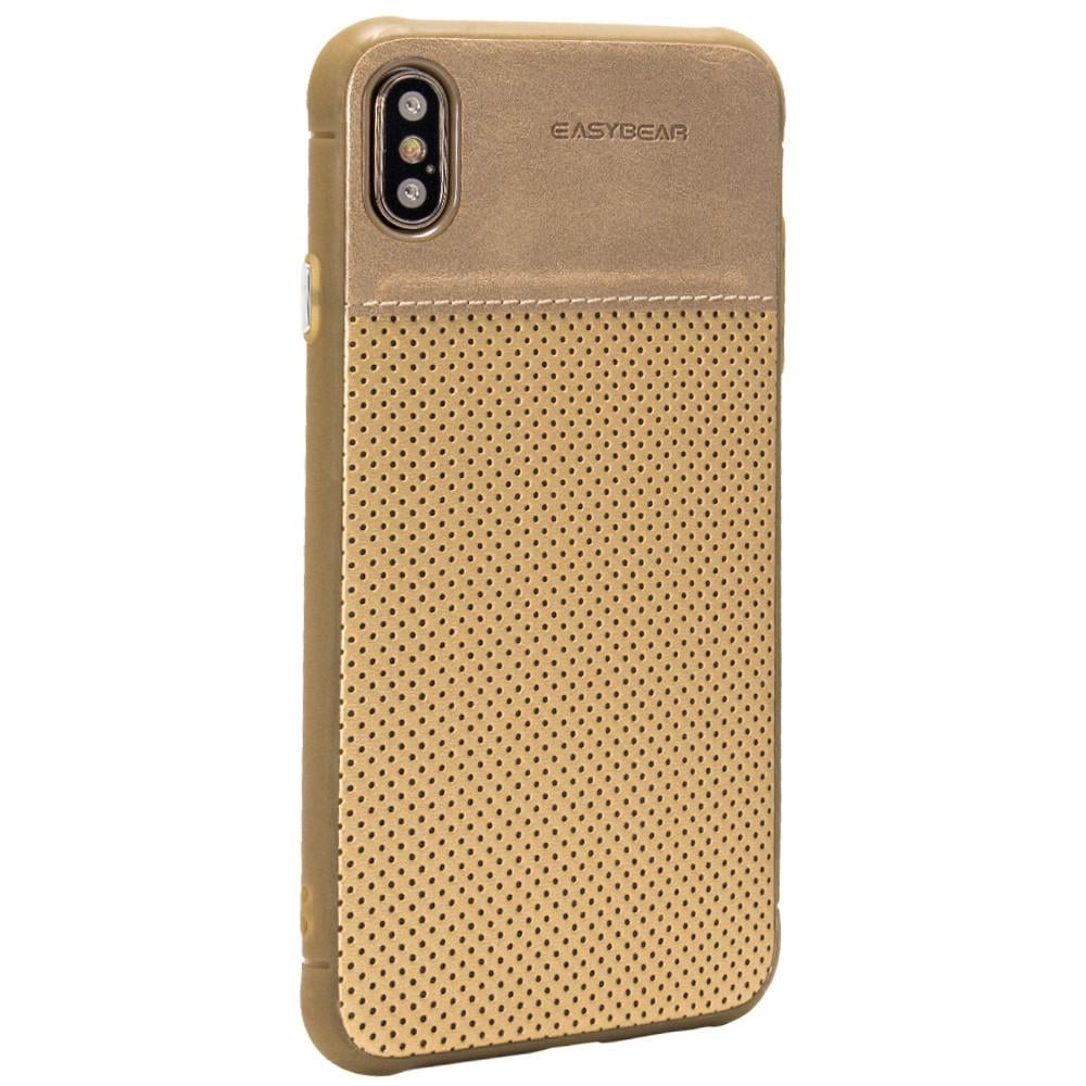 Чохол Apple Xs Max EasyBear Leather Series Gold