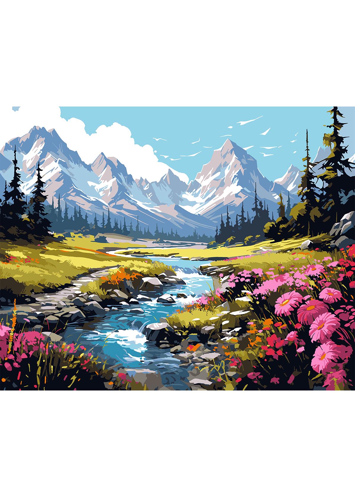 Картина по номерам Santi Горный ручей 40х50 см (954750)