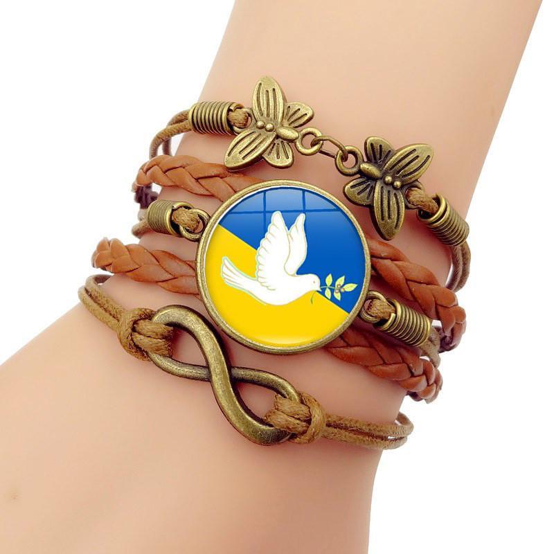 Браслет на руку с украинской символикой с голубем (1798215780)