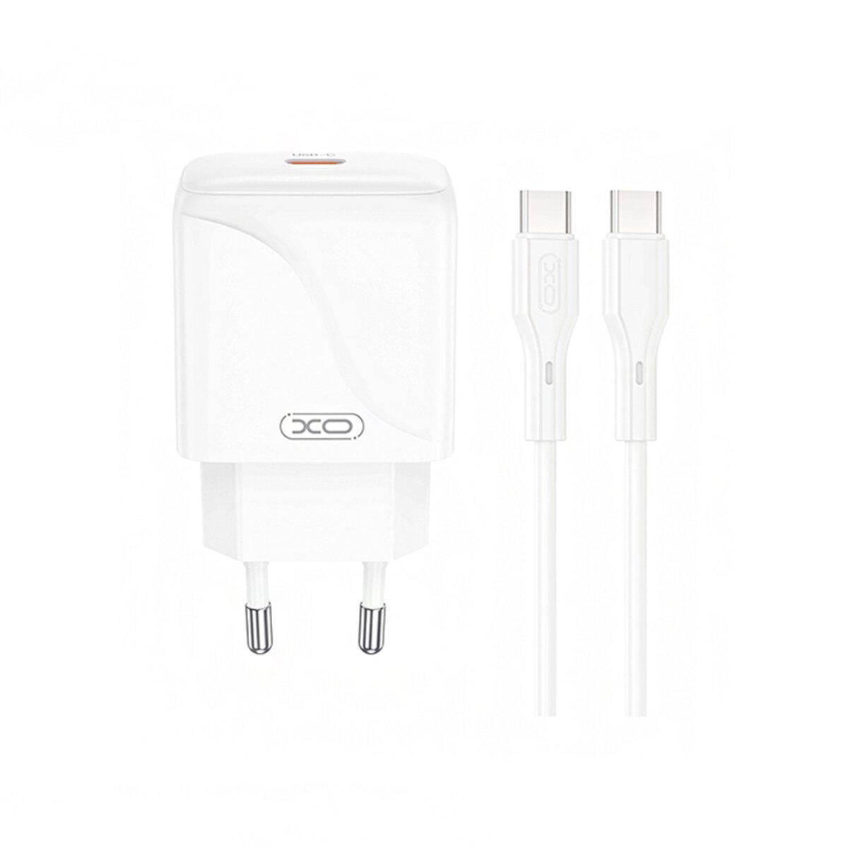 Зарядное устройство Xo L141 Single USB-C 20 W/Type-C кабель Белый
