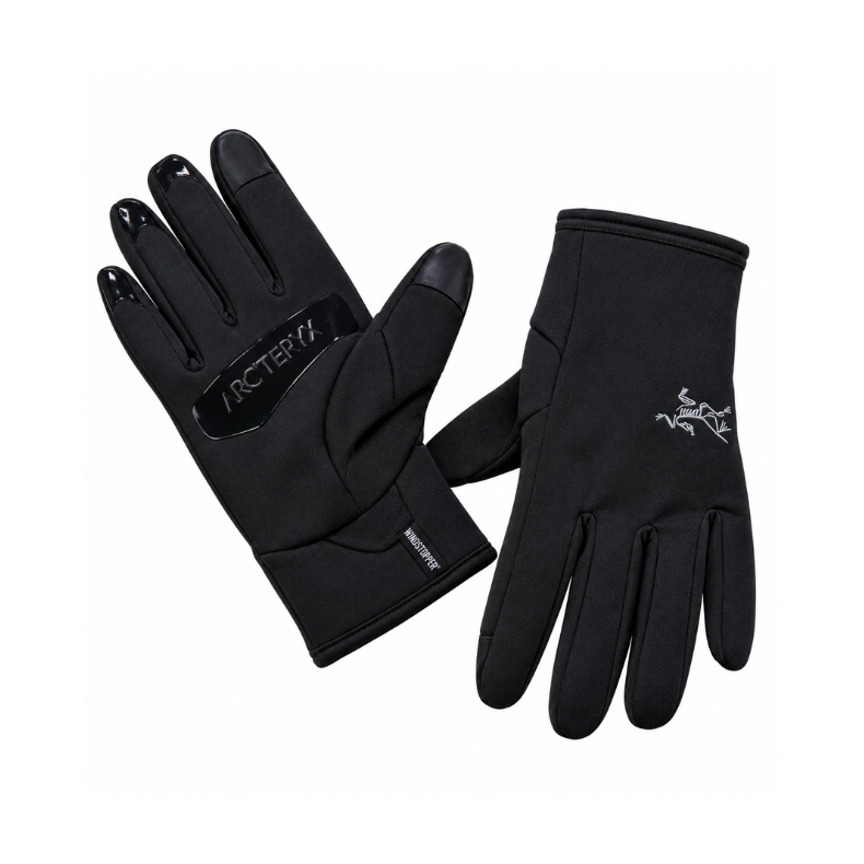 Перчатки зимние Arc'teryx арктерикс one size мужские Черный (063-95b)