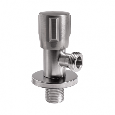 Кран сантехнический угловой HT М2 DS из нержавеющей стали 1/2x1/2" (18501) Кран сантехнический угловой HT М2 DS из нержавеющей стали 1/2x1/2" (18501)