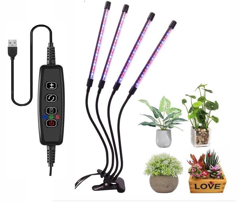 Лампа світлодіодна для прискореного росту кімнатних рослин на 4 гілки 80 діодів (2053056813)
